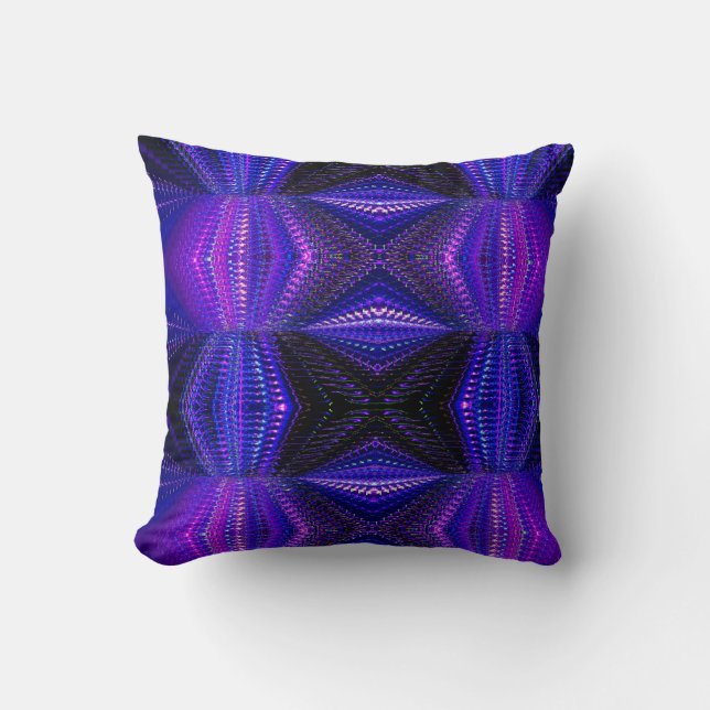 Almofada travesseiro decorativo de neon azul (Frente)