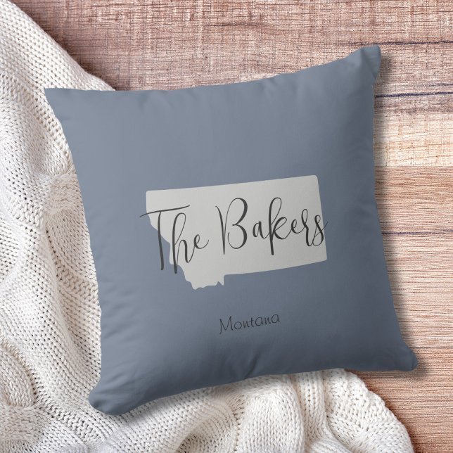 Almofada Travesseiro decorativo de nome da família de estad (Show pride for your state and personalize it!  "love makes this house a home in <your state>")