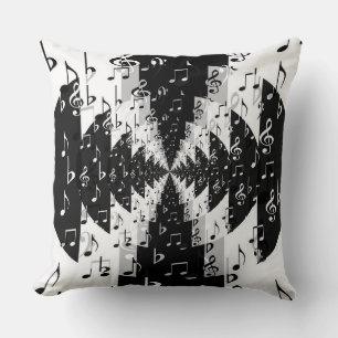 Almofada Travesseiro decorativo de Notas de Música de Eco P