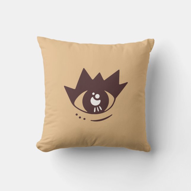 Almofada Travesseiro decorativo De Olho Marrom estético (Frente)