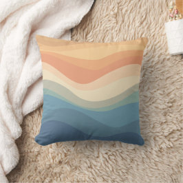 Almofada Travesseiro decorativo de Ondas Retro Beach