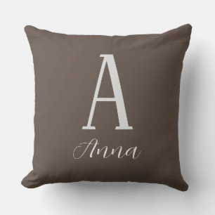 Almofada Travesseiro decorativo de outono escuro monograma