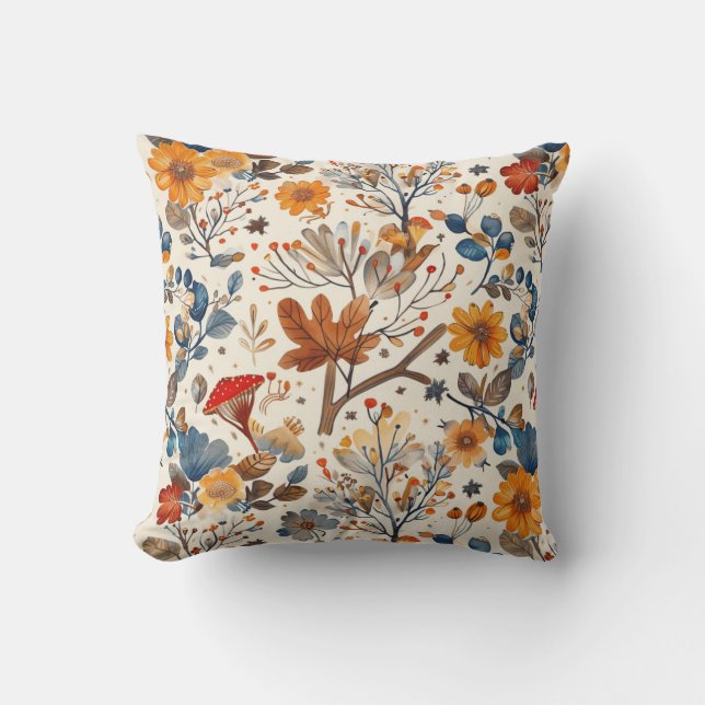 Almofada Travesseiro decorativo de outono Whimsical (Frente)