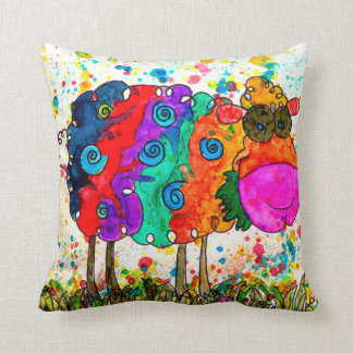 Almofada Travesseiro decorativo de Ovinos Whimsical e Color