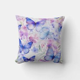 Almofada Travesseiro decorativo de padrão de borboletas sem