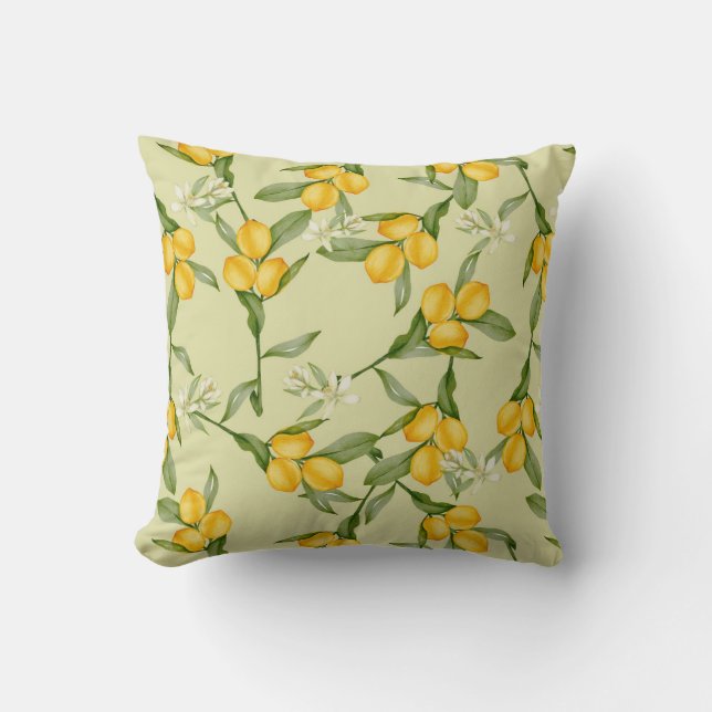 Almofada Travesseiro decorativo de padrão de Citrus (Frente)