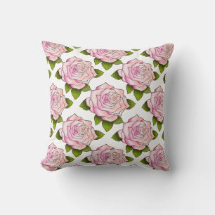 Almofada Travesseiro decorativo de Padrão de Desenho Rosa R