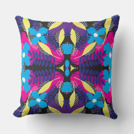 Almofada Travesseiro decorativo de Padrão de Folhas Botânic