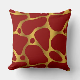 Almofada Travesseiro decorativo de padrão de girafa abstrat