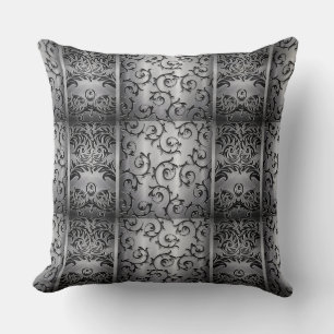 Almofada Travesseiro decorativo de Padrão de Malhas Pretas