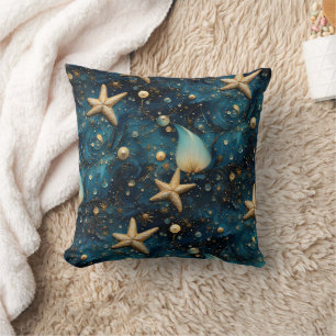 Almofada Travesseiro decorativo de Padrão de Oceano Starfis