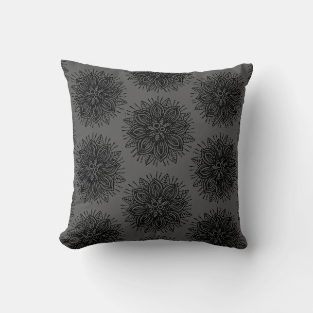 Almofada Travesseiro decorativo de Padrão de Pedido Mandala (Frente)