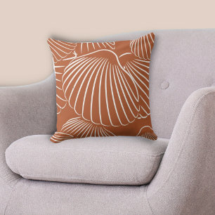 Almofada Travesseiro decorativo de Padrão de Shell Marrom T