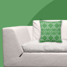 Travesseiro decorativo De Padrão De Triângulo Verd