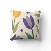 Travesseiro decorativo de Padrão de Tulip Whimsica