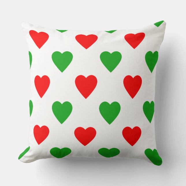 Almofada Travesseiro decorativo de Padrão do Coração de Nat (Frente)