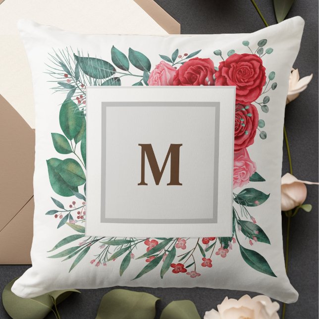 Almofada Travesseiro decorativo de Padrão Floral da rosa ve (Criador carregado)