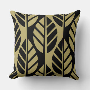 Almofada Travesseiro decorativo de padrão moderno de preto