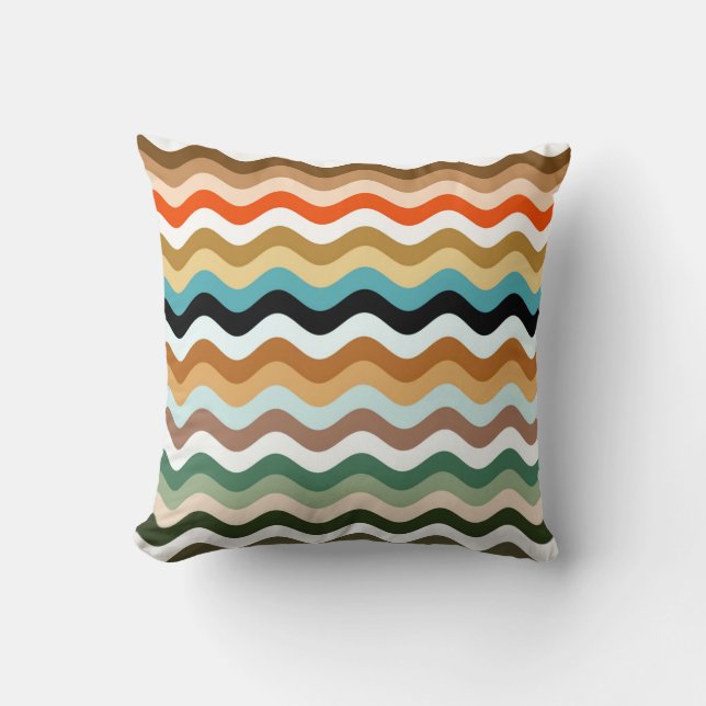 Almofada Travesseiro decorativo de padrão multicoloração Zi (Frente)