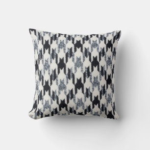 Almofada Travesseiro decorativo de padrão preto e branco da