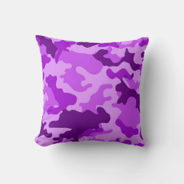 Almofada Travesseiro decorativo de padrão Violet Camo