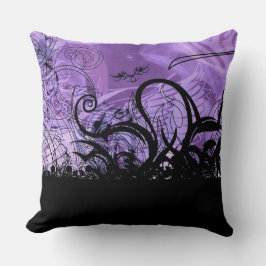 Almofada Travesseiro decorativo de padrões do Gótico roxo e