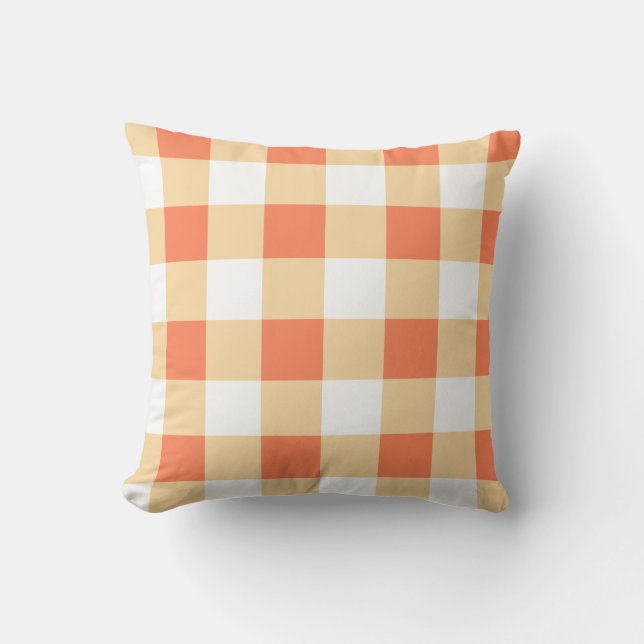 Almofada Travesseiro decorativo de padrões Gingham (Frente)