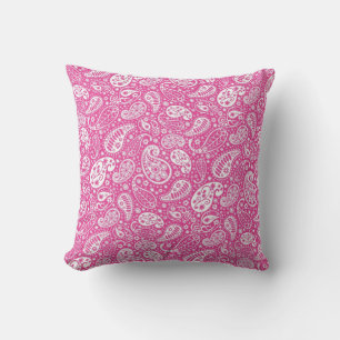 Almofada "Travesseiro decorativo de Paisley Rosa"