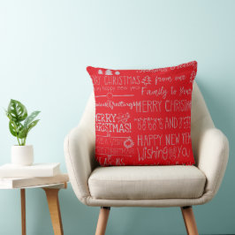 Almofada Travesseiro decorativo de Palavras de Natal