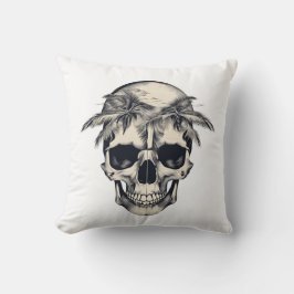 Almofada Travesseiro decorativo de Palma da Árvore Caveira