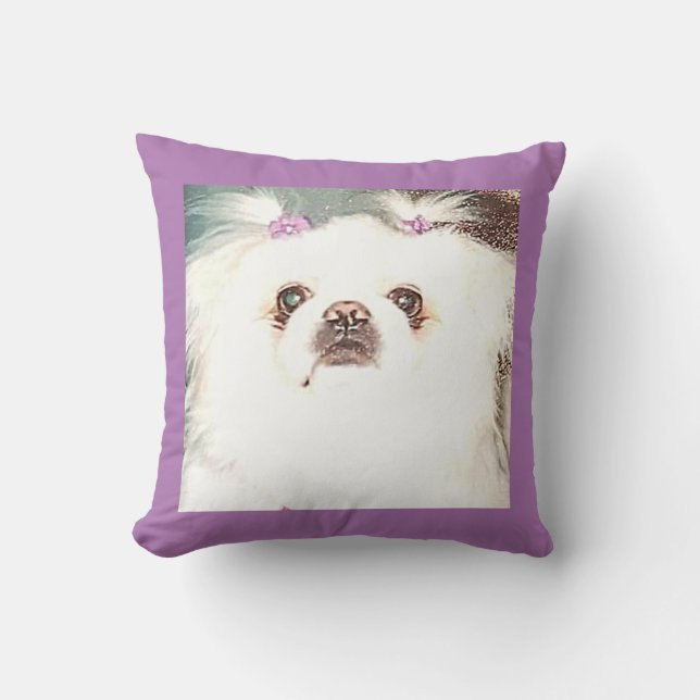 Almofada Travesseiro decorativo de papoila/pekingese. (Frente)
