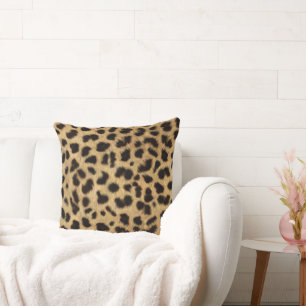 Almofada Travesseiro decorativo de Pele Faux Cheetah