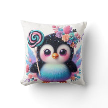 Travesseiro decorativo de pinguim