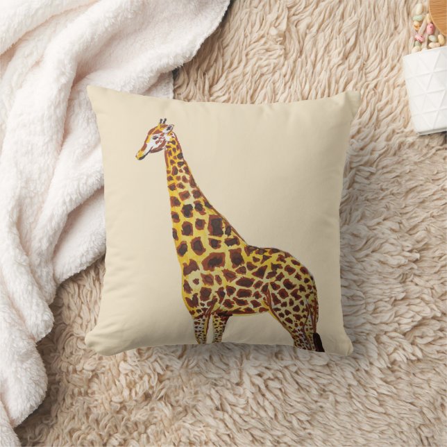 Almofada Travesseiro decorativo de Pintura Giraffe (Cobertor)