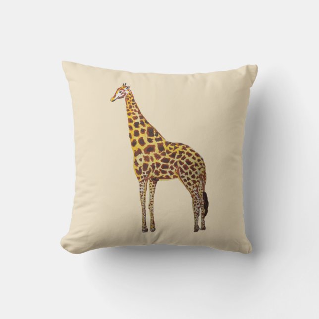 Almofada Travesseiro decorativo de Pintura Giraffe (Frente)