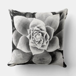 Almofada travesseiro decorativo de plantas suculentas preto