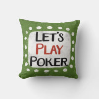 Travesseiro decorativo de Poker de Reprodução de v