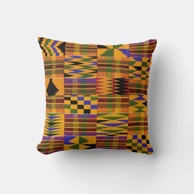 Almofada Travesseiro decorativo de Poliéster Kente (Frente)