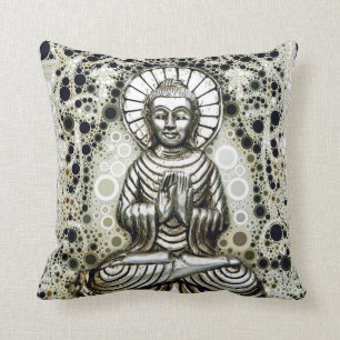 Almofada Travesseiro decorativo de prata de Buddha