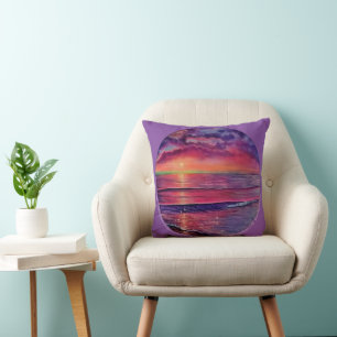 Almofada Travesseiro decorativo de proteção solar vermelho