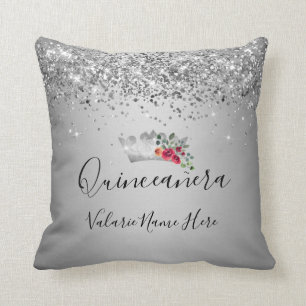 Almofada Travesseiro decorativo de Quinceañera, Glitter Si