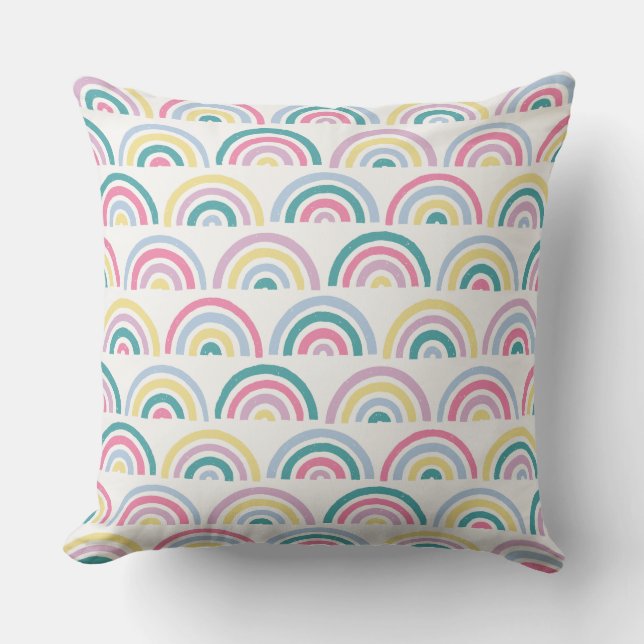 Almofada Travesseiro decorativo de Rainbows - Teal (Frente)