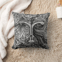 Almofada Travesseiro decorativo de retrato de triquete