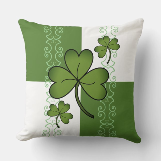 Almofada Travesseiro decorativo de Rolagem & Shamrock (Frente)