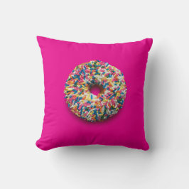 Almofada Travesseiro decorativo de rosquinha quadrada rosa