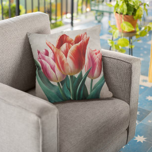 Almofada Travesseiro decorativo de Sangue de Tulip Vermelho