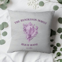 Travesseiro decorativo de Shell Magenta Conch