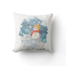 Travesseiro decorativo de Snowman Cozy Winter Wond