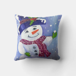Almofada Travesseiro decorativo de Snowman do Alasca