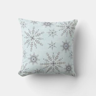 Almofada Travesseiro decorativo de sofá com flocos de neve